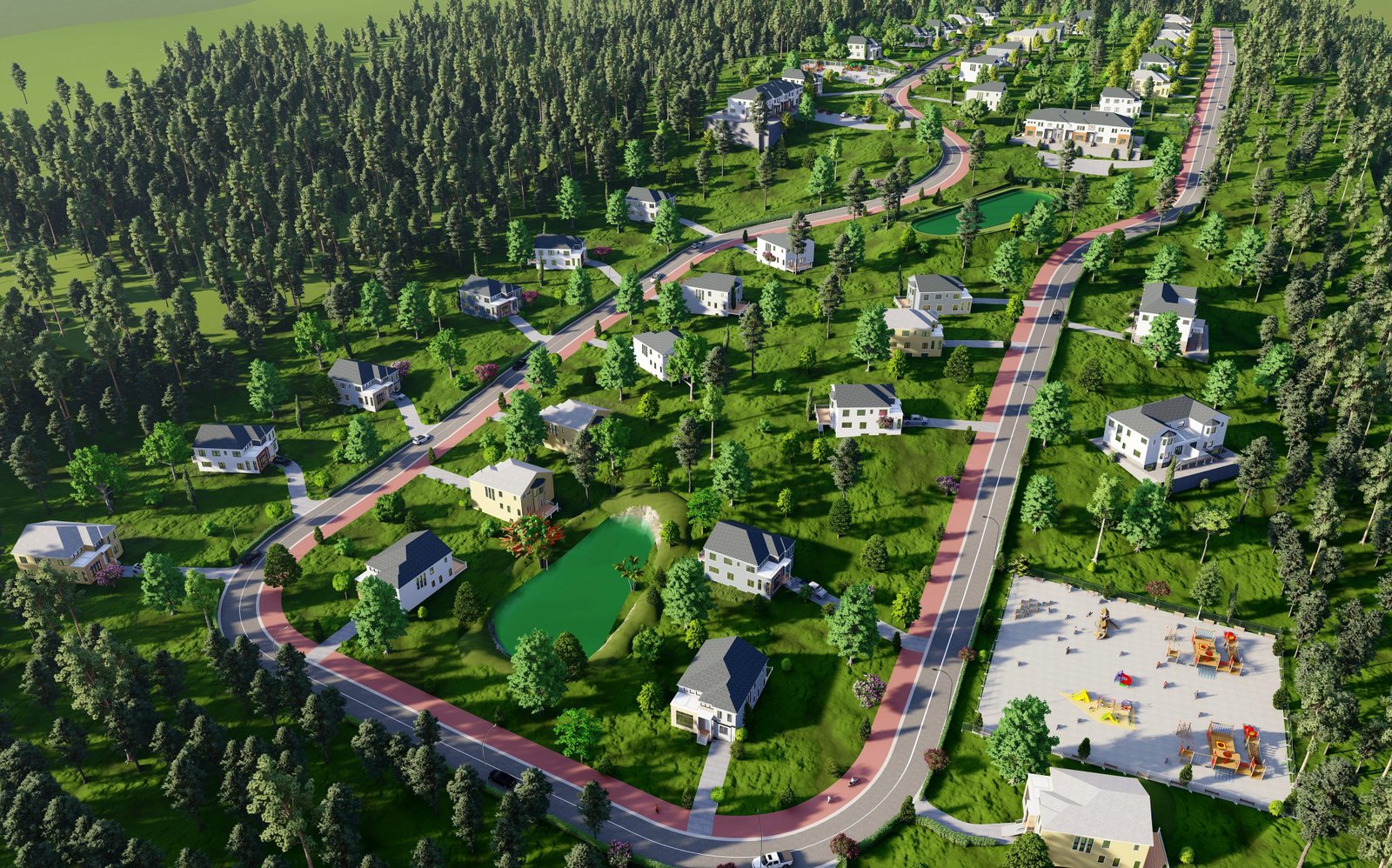 Housing society design master plan visualization